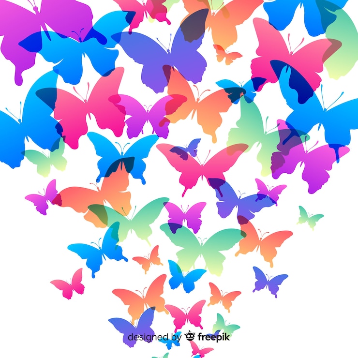 Free Vector butterfly swarm background