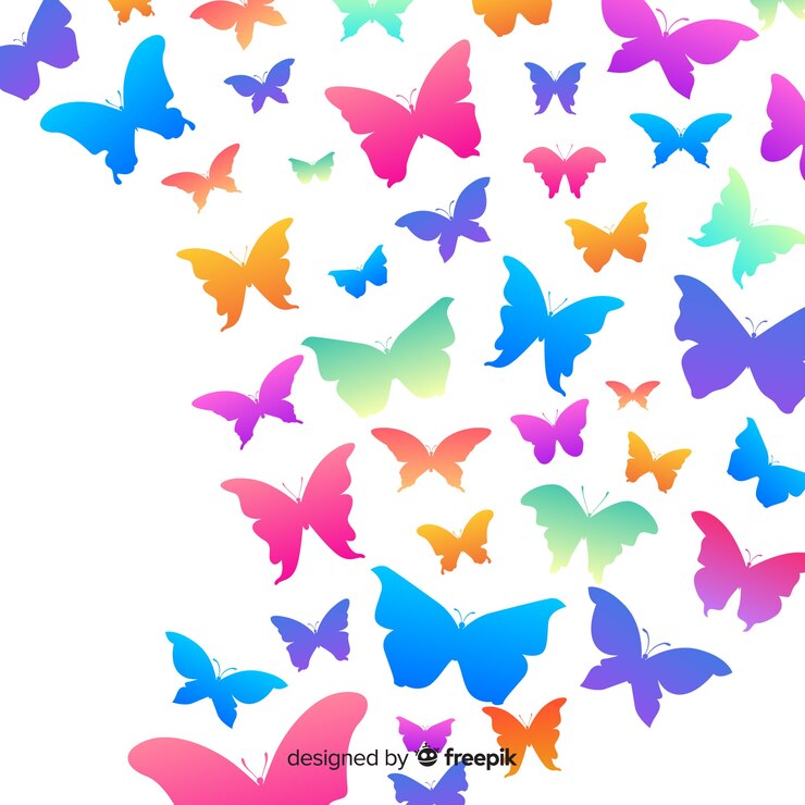 Free Vector butterfly swarm background