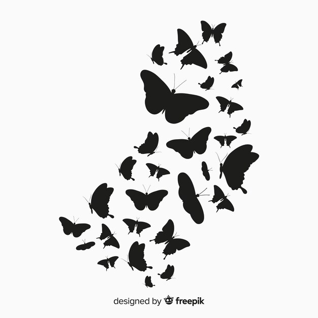 Butterfly swarm background