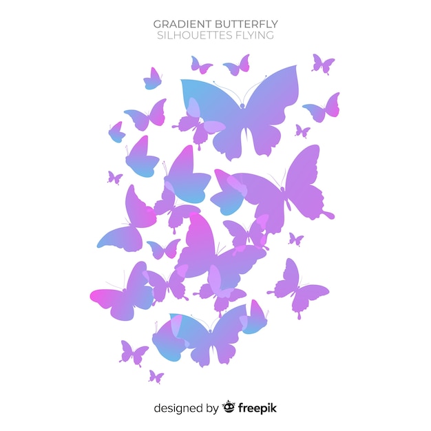 Free vector butterfly swarm background