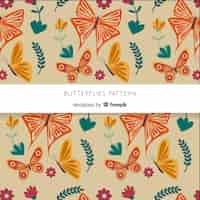 Free vector butterfly swarm flying pattern