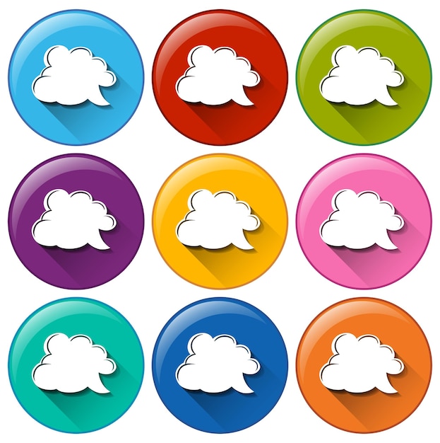 Buttons with cloud callout templates