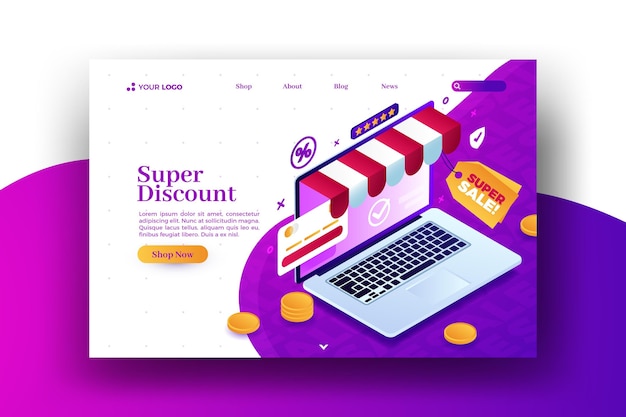 Free vector buy from personal laptop sale web landing page