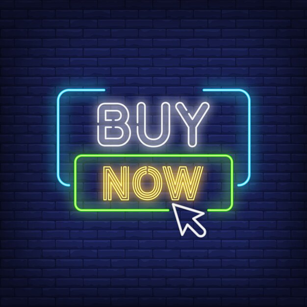 Buy now neon sign