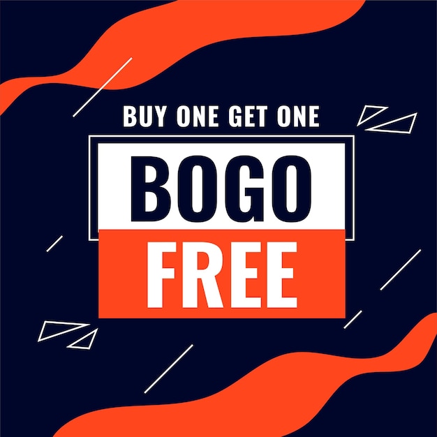 Buy one get one bogo sale abstract