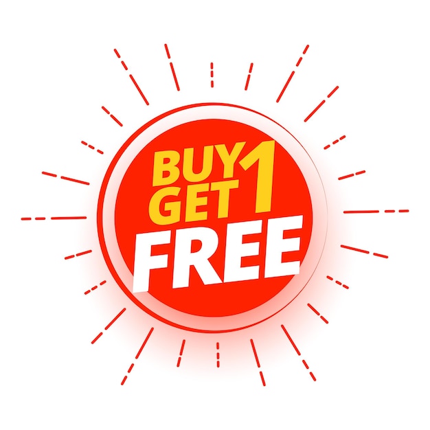 Free vector buy one get one free shopping offer design