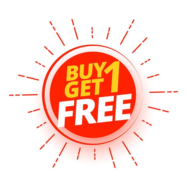 Buy one get one free shopping offer design