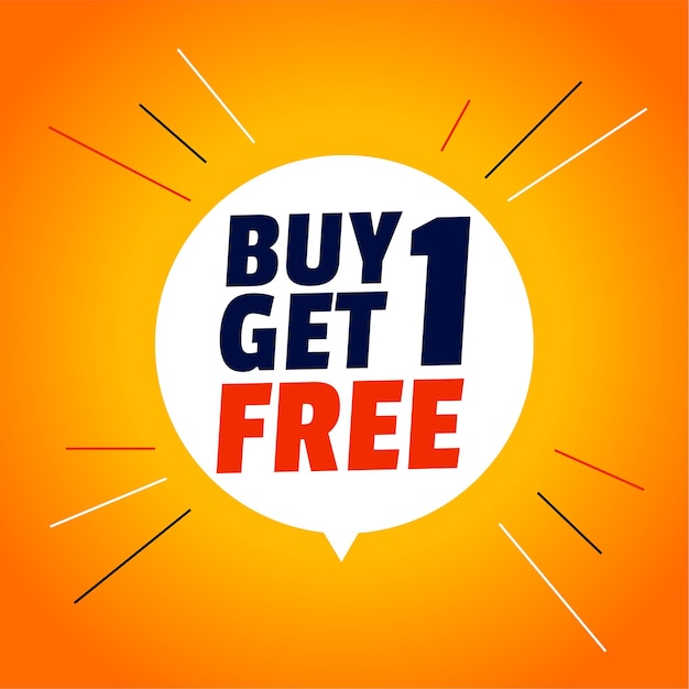 Buy one get one free stylish sale banner