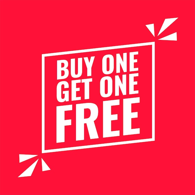 Buy one get one red flat background