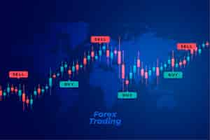 Free vector buy and sell trend forex trading background