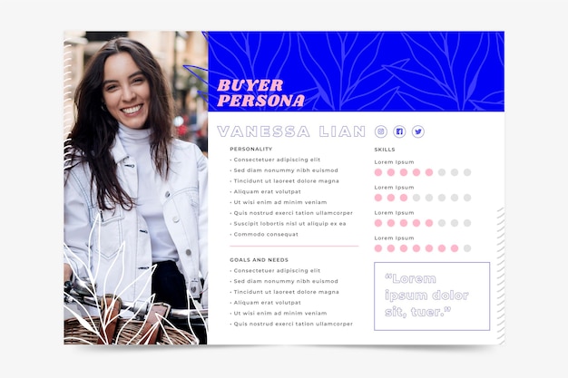 Free vector buyer persona infographics concept