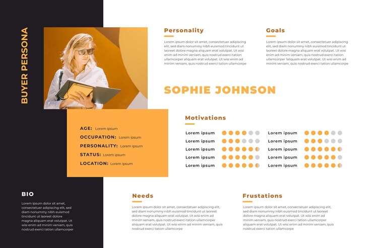 Free Vector buyer persona infographics with photo