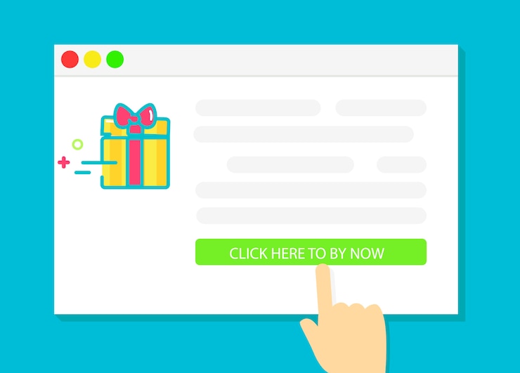 Free Vector buying gifts online