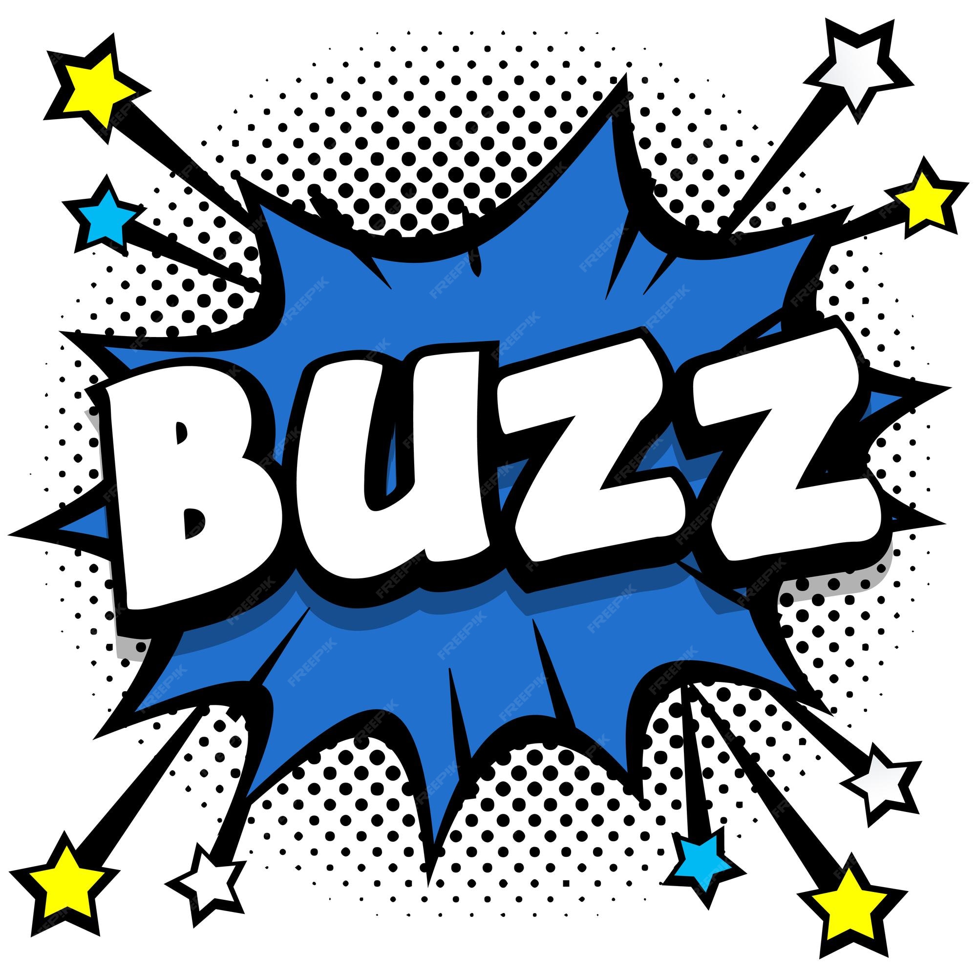 Free Vector  Buzz pop art comic speech bubbles book sound effects
