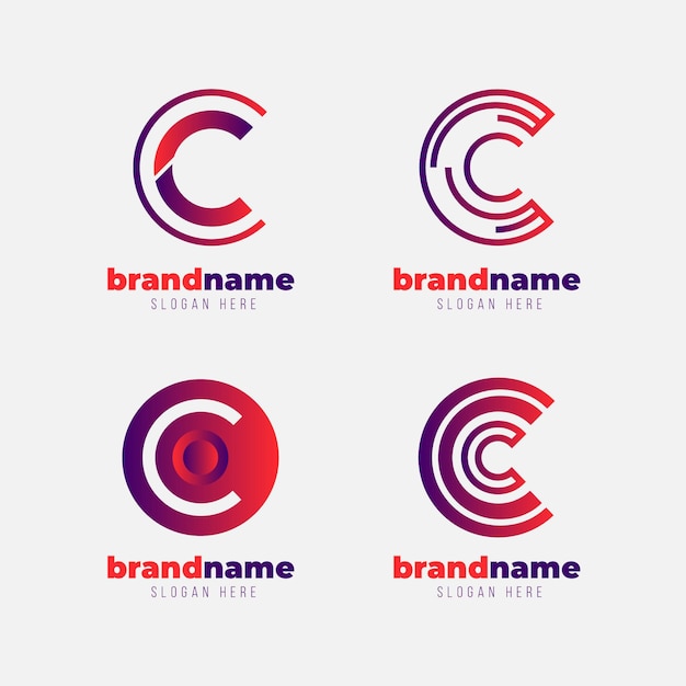 Free vector c logo collection