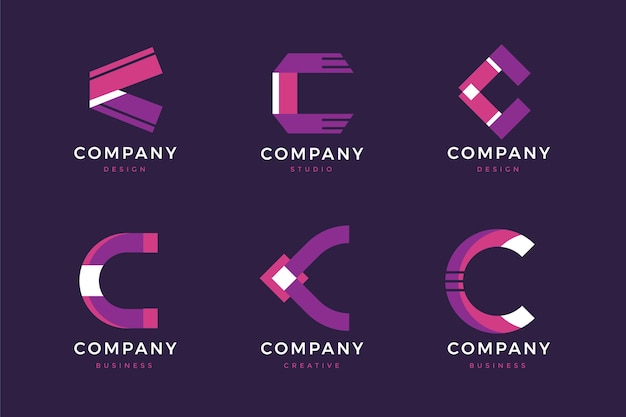 Free vector c logo collection