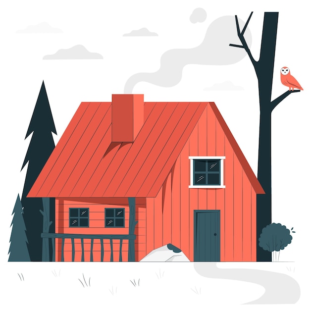 Cabin concept illustration