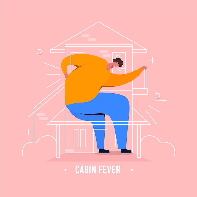 Free vector cabin fever concept