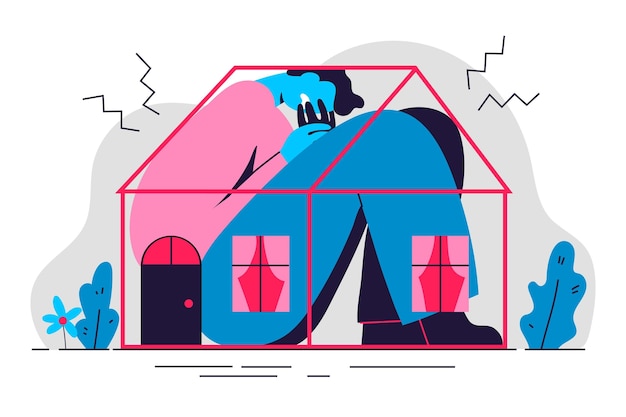 Free vector cabin fever illustration design