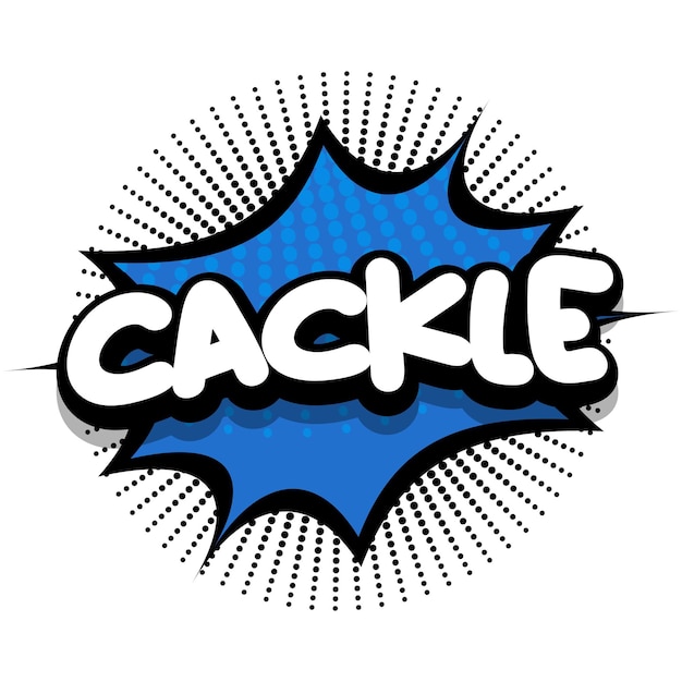 Векторная иллюстрация пузыря комиксов cackle