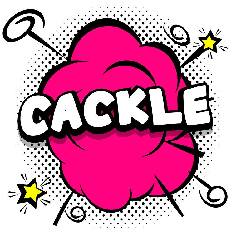 Free Vector cackle comic bright template with speech bubbles on colorful frames