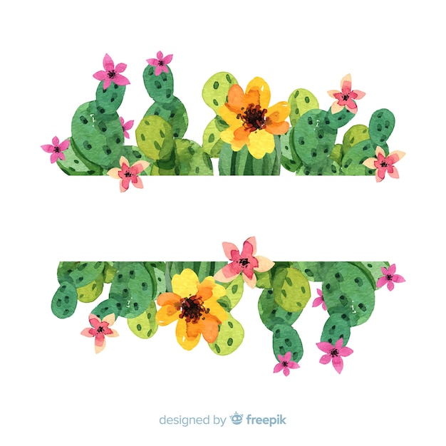 Modello di banner di cactus