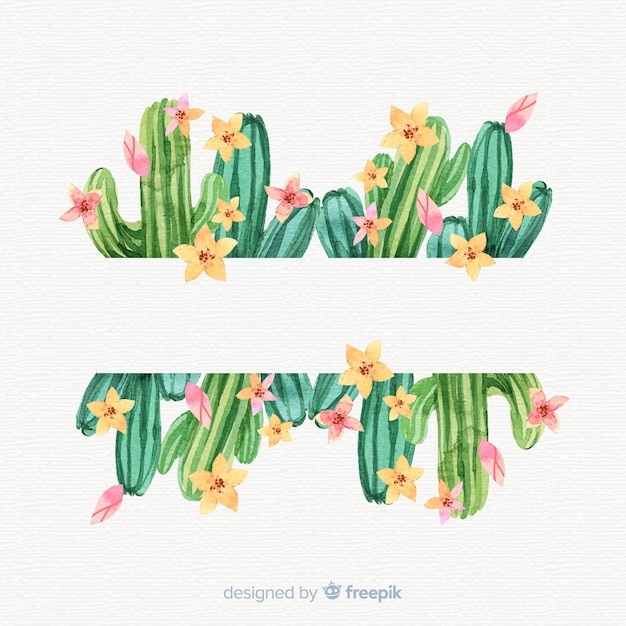 Free vector cactus banner template