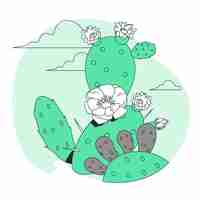 Free vector cactus concept illustration