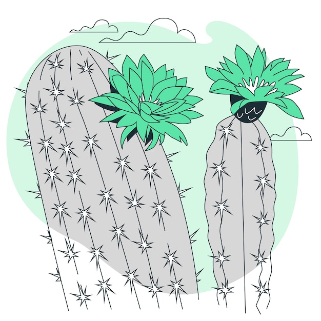 Free vector cactus concept illustration