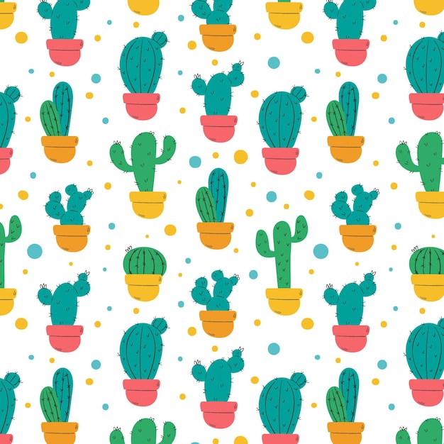 Cactus pattern collection concept