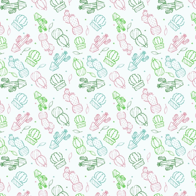 Cactus pattern collection concept