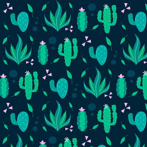 Cactus pattern collection theme