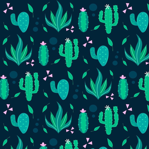Cactus pattern collection theme