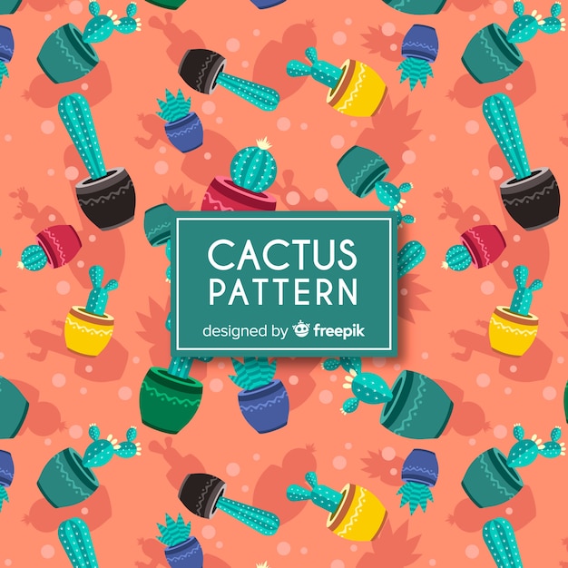 Free vector cactus pattern collection