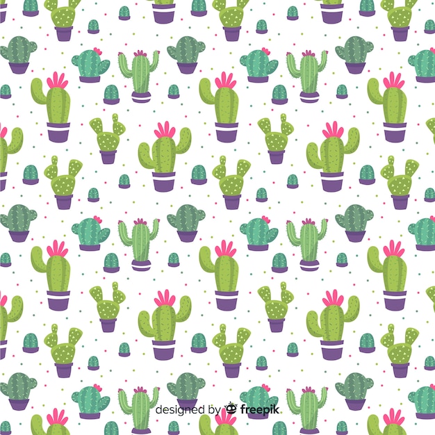 Free vector cactus pattern