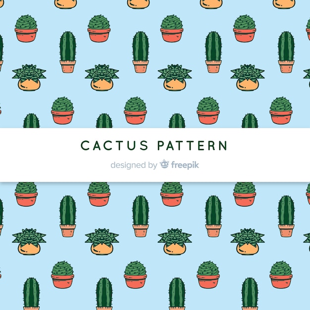 Free vector cactus pattern