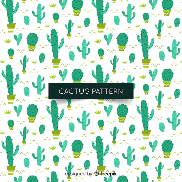 Free vector cactus pattern