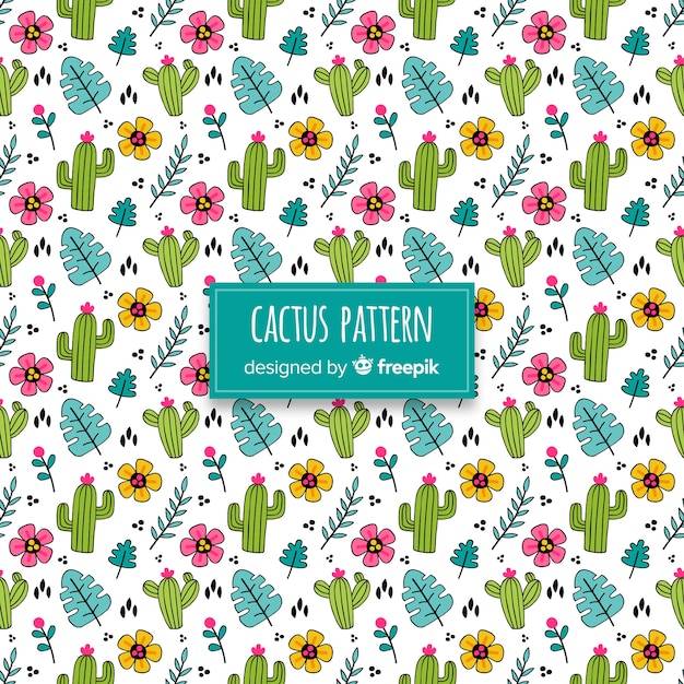 Free vector cactus pattern