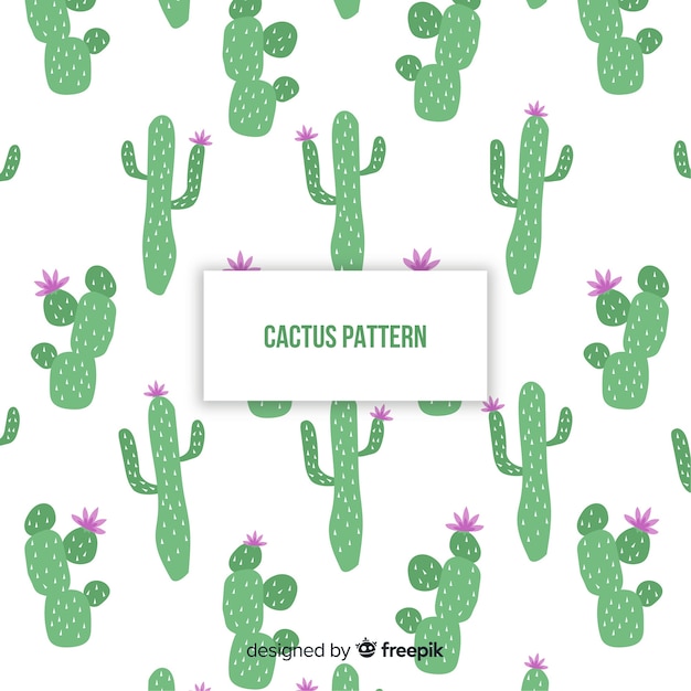 Free vector cactus pattern