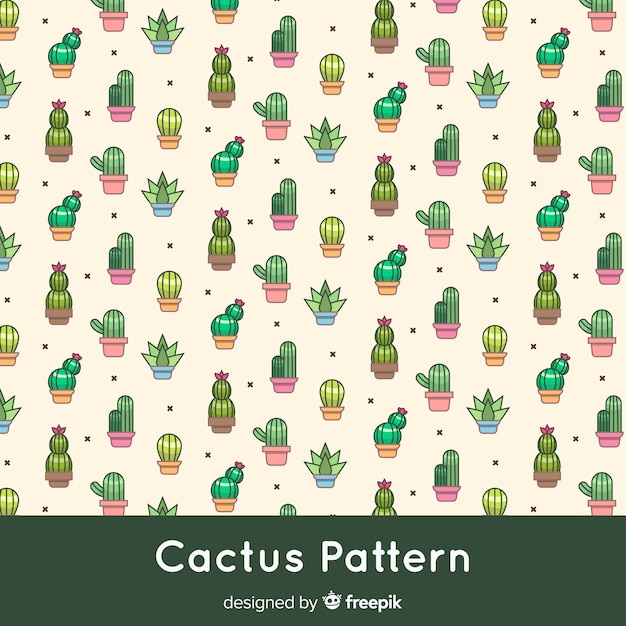 Free vector cactus pattern