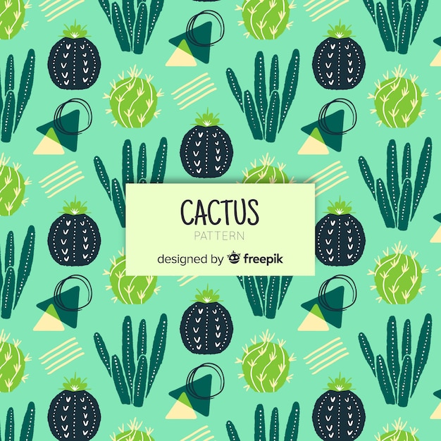 Free vector cactus pattern