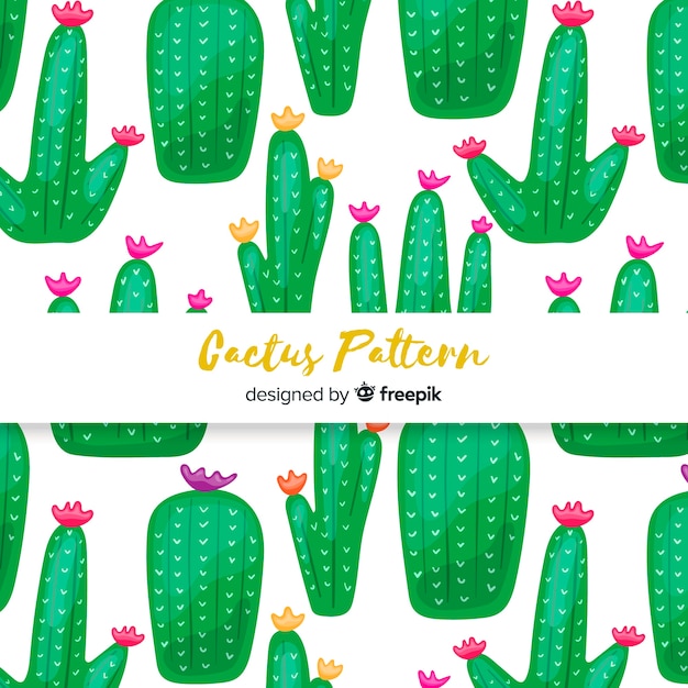 Free vector cactus pattern