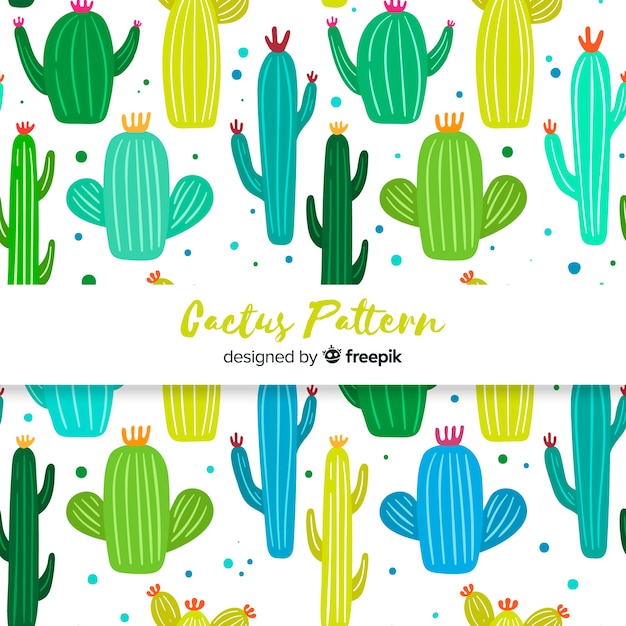 Free vector cactus pattern