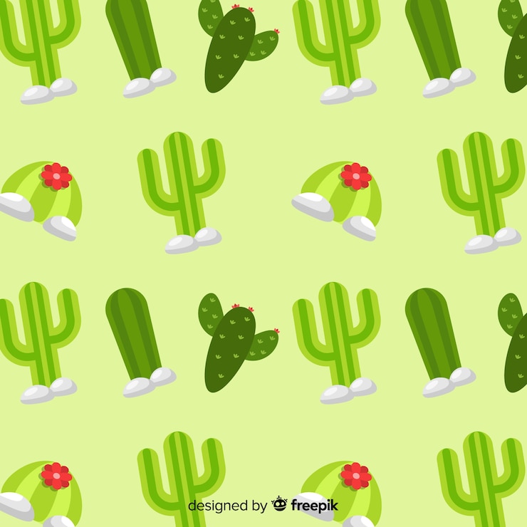 Free Vector cactus pattern