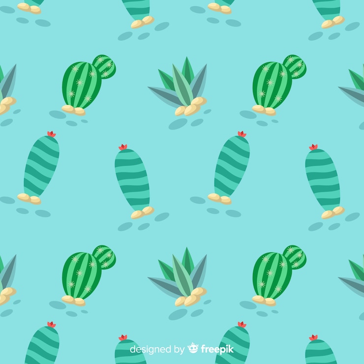 Free Vector cactus pattern