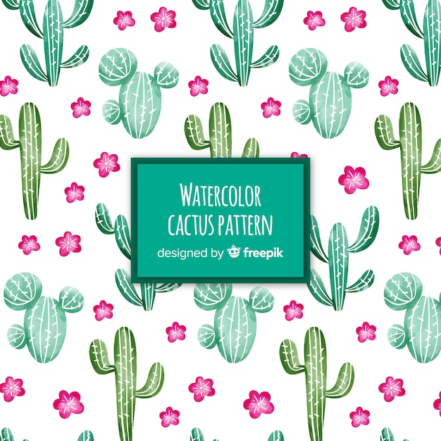 Free vector cactus pattern