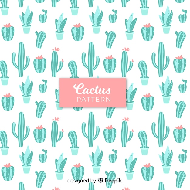 Free vector cactus pattern