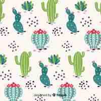 Free vector cactus pattern