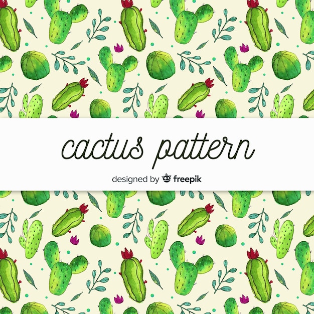 Free vector cactus pattern