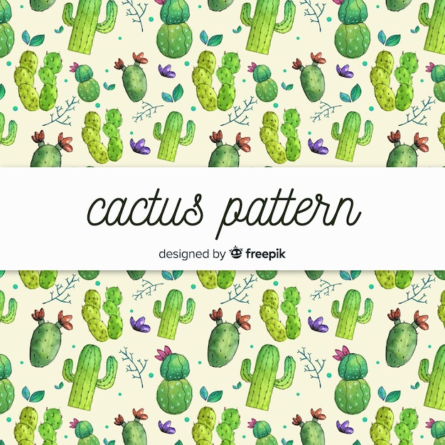 Free vector cactus pattern